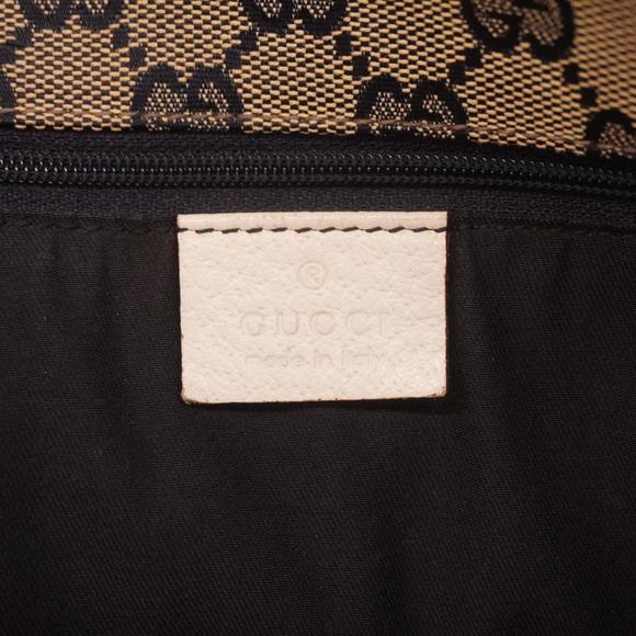 GUCCI Shoulder Bag Abby 130736 Leather Navy White Champagne Women's - Picture 5 of 10